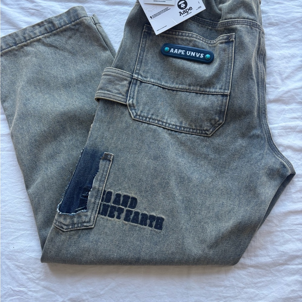 AAPE UNVS Blue Denim Jeans